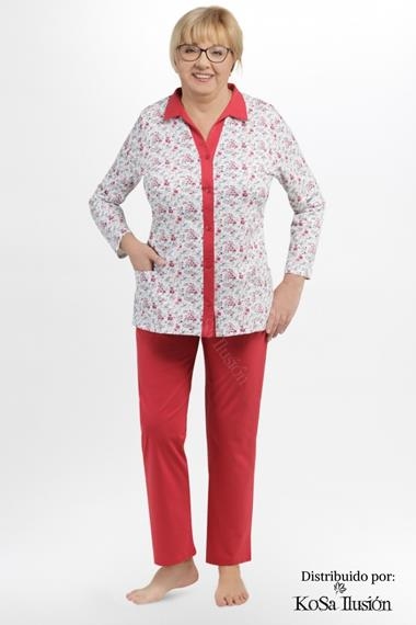 Pijama de algodón "ELISABET" | Kosailusión tienda de lencería tallas grandes, bikinis, bañadores y asesoramiento de talla 