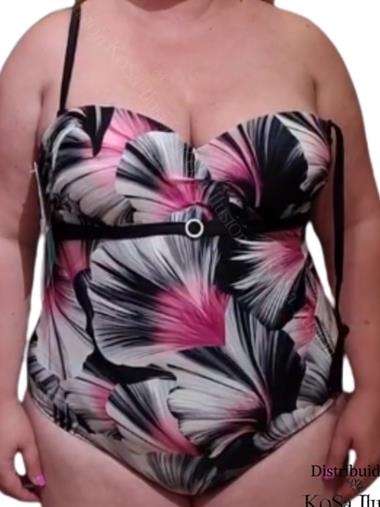 Bañador con aros "73249" | Kosailusión tienda de lencería tallas grandes, bikinis, bañadores y asesoramiento de talla 