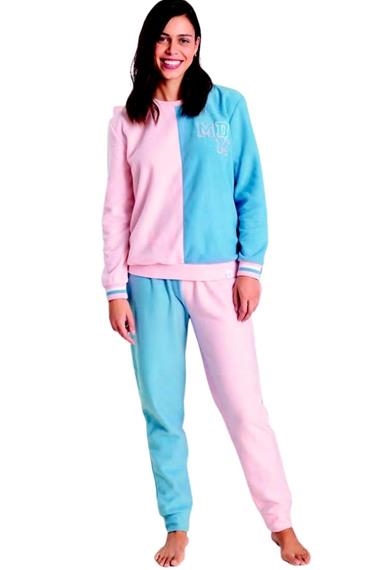 Pijama micropolar bicolor "250202" | Kosailusión tienda de lencería tallas grandes, bikinis, bañadores y asesoramiento de talla 