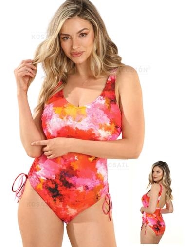 Bañador mastectomia "FJ114" | Kosailusión tienda de lencería tallas grandes, bikinis, bañadores y asesoramiento de talla 