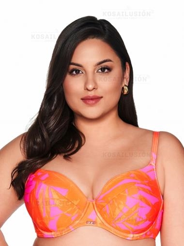 Top de bikini " TANGERINE" | Kosailusión tienda de lencería tallas grandes, bikinis, bañadores y asesoramiento de talla 