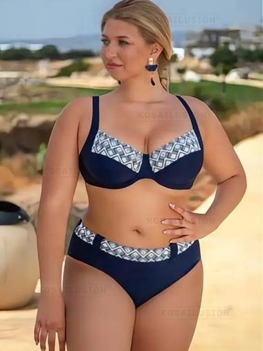 Conjunto bikini con aros 102-673 | Kosailusión tienda de lencería tallas grandes, bikinis, bañadores y asesoramiento de talla 