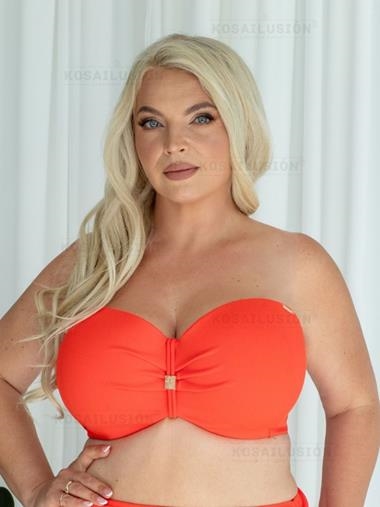 Top bikini balconette CORAL | Kosailusión tienda de lencería tallas grandes, bikinis, bañadores y asesoramiento de talla 