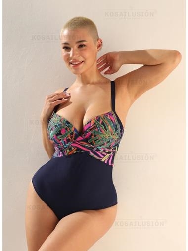 Bañador reductor con aros FJ125 | Kosailusión tienda de lencería tallas grandes, bikinis, bañadores y asesoramiento de talla 