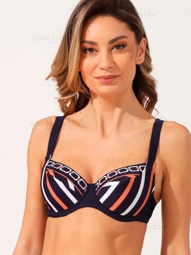 Top bikini sin relleno FLS202 | Kosailusión tienda de lencería tallas grandes, bikinis, bañadores y asesoramiento de talla 