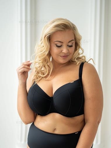 Top bikini sin relleno " BEACH" | Kosailusión tienda de lencería tallas grandes, bikinis, bañadores y asesoramiento de talla 