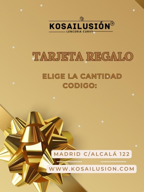 Tarjeta regalo en tienda de lencería 